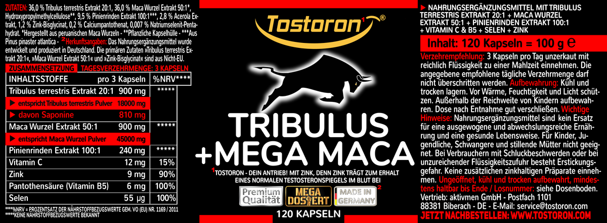 TRIBULUS + MEGA MACA