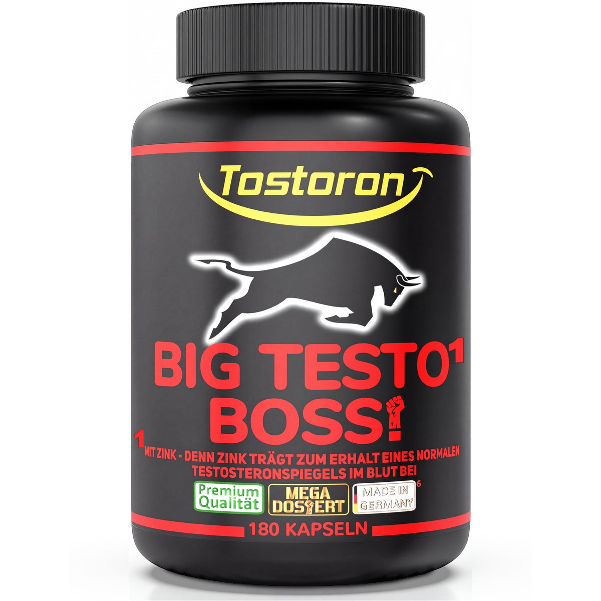 BIG TESTO BOSS mit Zink - trägt zum Erhalt eines normalen TESTOSTERONSPIEGELS bei