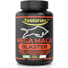 Lade das Bild in den Galerie-Viewer, Der TOSTORON MEGA MACA BLASTER mit Maca schwarz, L-Arginin, L-Citrullin, Tribulus, Cordyceps, Ginseng, Ginkgo, Pinienrinden Extrakt, Vitamin C, Vitamin B5, Selen, Zink (aus Zink-Bisglycinat). Zink trägt zur Erhaltung eines normalen Testosteronspiegels im Blut bei! Hol dir jetzt den TOSTORON HAMMER direkt nach Hause!